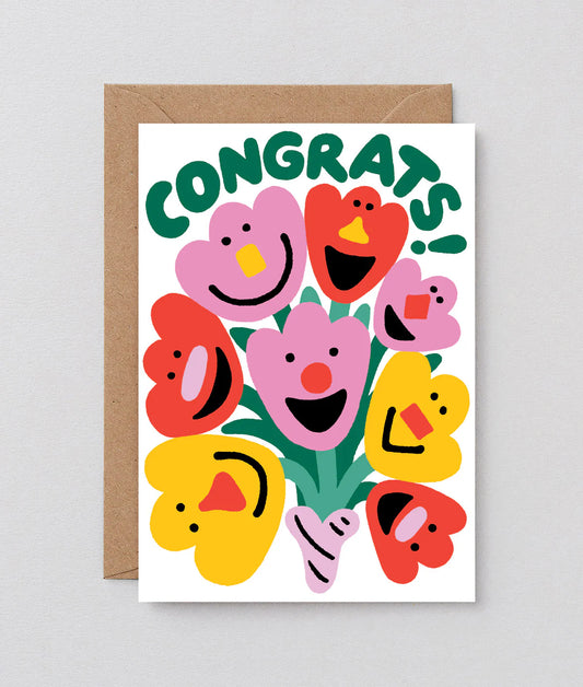 Congrats Flowers - Greeting Card