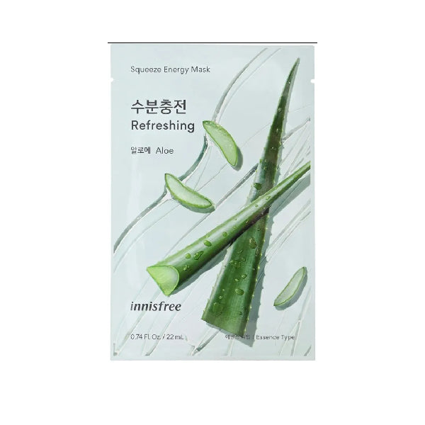 Innisfree - Squeeze Energy Sheet Masks (10 types) Refreshing Korean Sheet Mask AIGOO