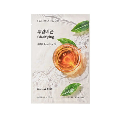Innisfree - Squeeze Energy Sheet Masks (10 types) Clarifying Korean Sheet Mask AIGOO