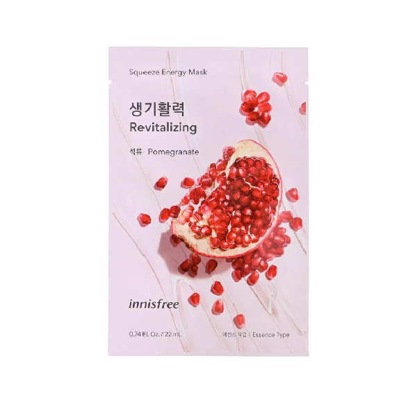 Innisfree - Squeeze Energy Sheet Masks (10 types) Revitalizing Korean Sheet Mask AIGOO