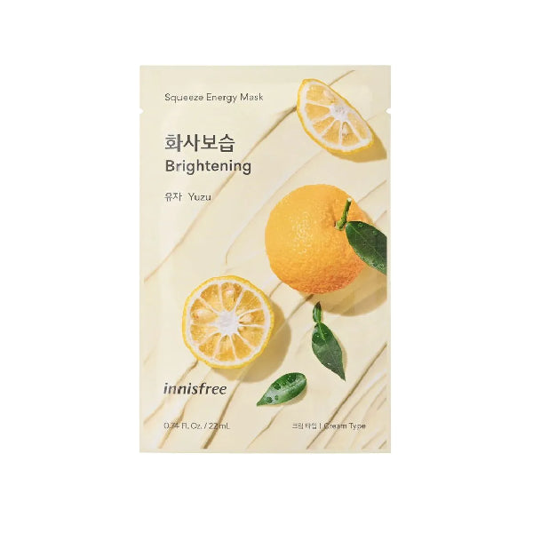 Innisfree - Squeeze Energy Sheet Masks (10 types) Brightening Korean Sheet Mask AIGOO