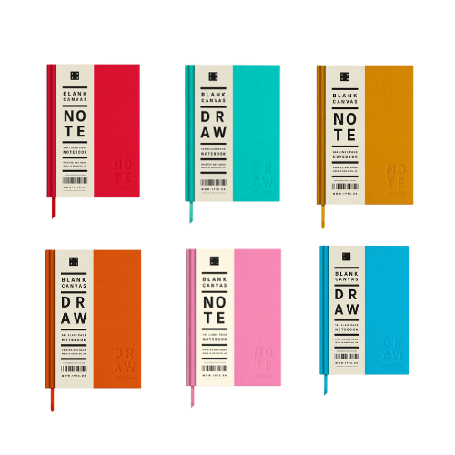 1973 Blank Canvas Notebook - A5 | 6 Colours | Colour Lined