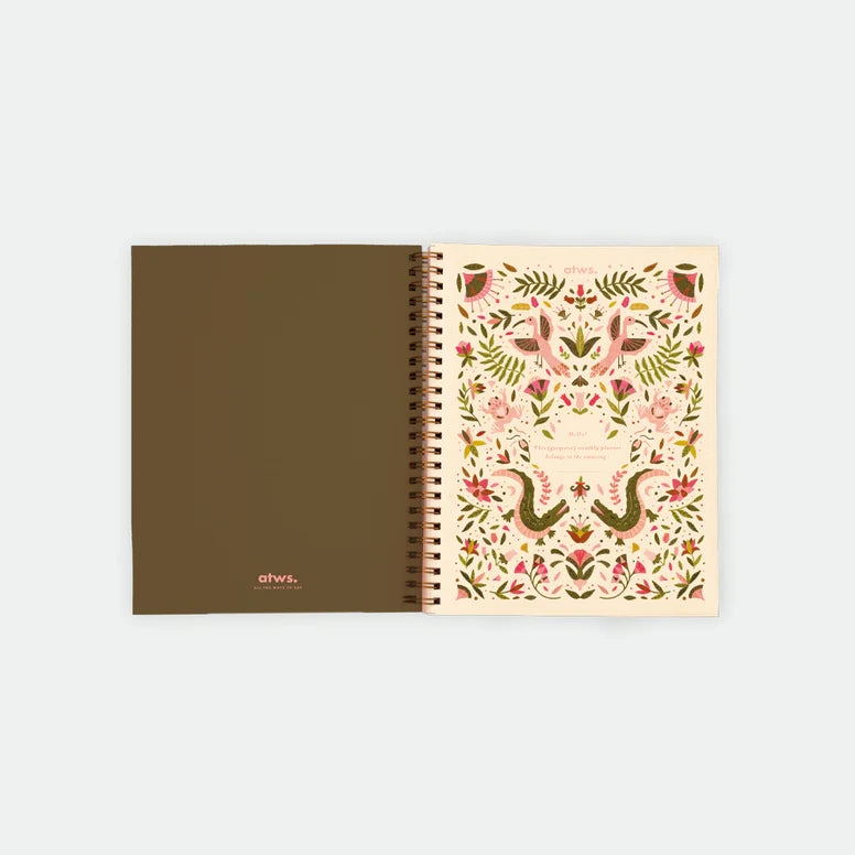 Pink Croco - Monthly Planner Spirals