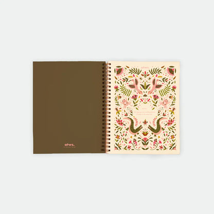 Pink Croco - Monthly Planner Spirals