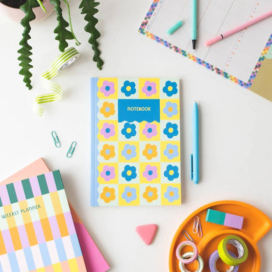 Raspberry Blooms Flower Power Notebook