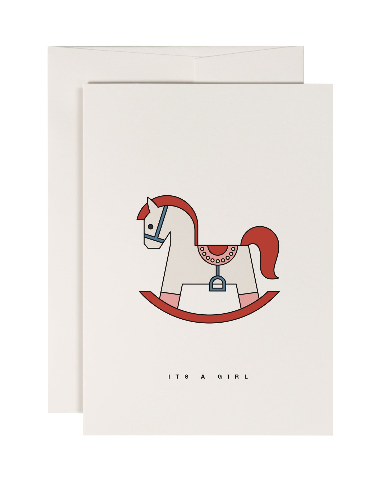 Redfries - Baby Rocking Horse Greeting Card (Boy/Girl)