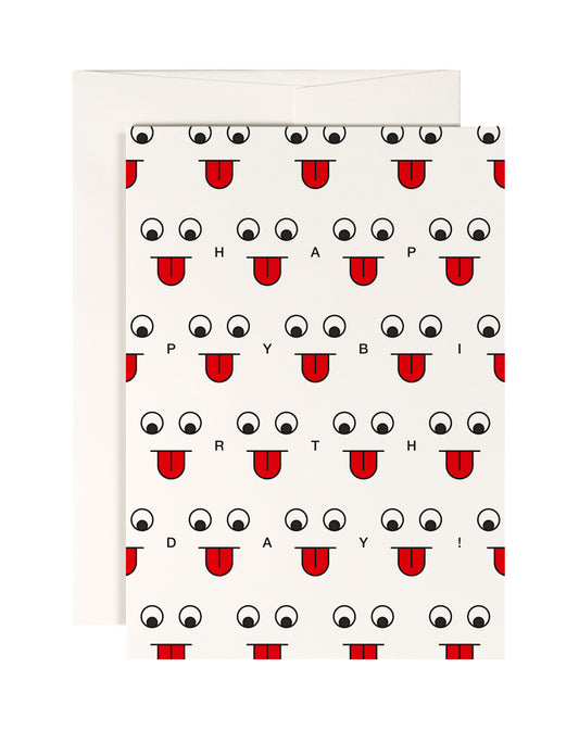 Redfries - Tongue Show Birthday Greeting Card