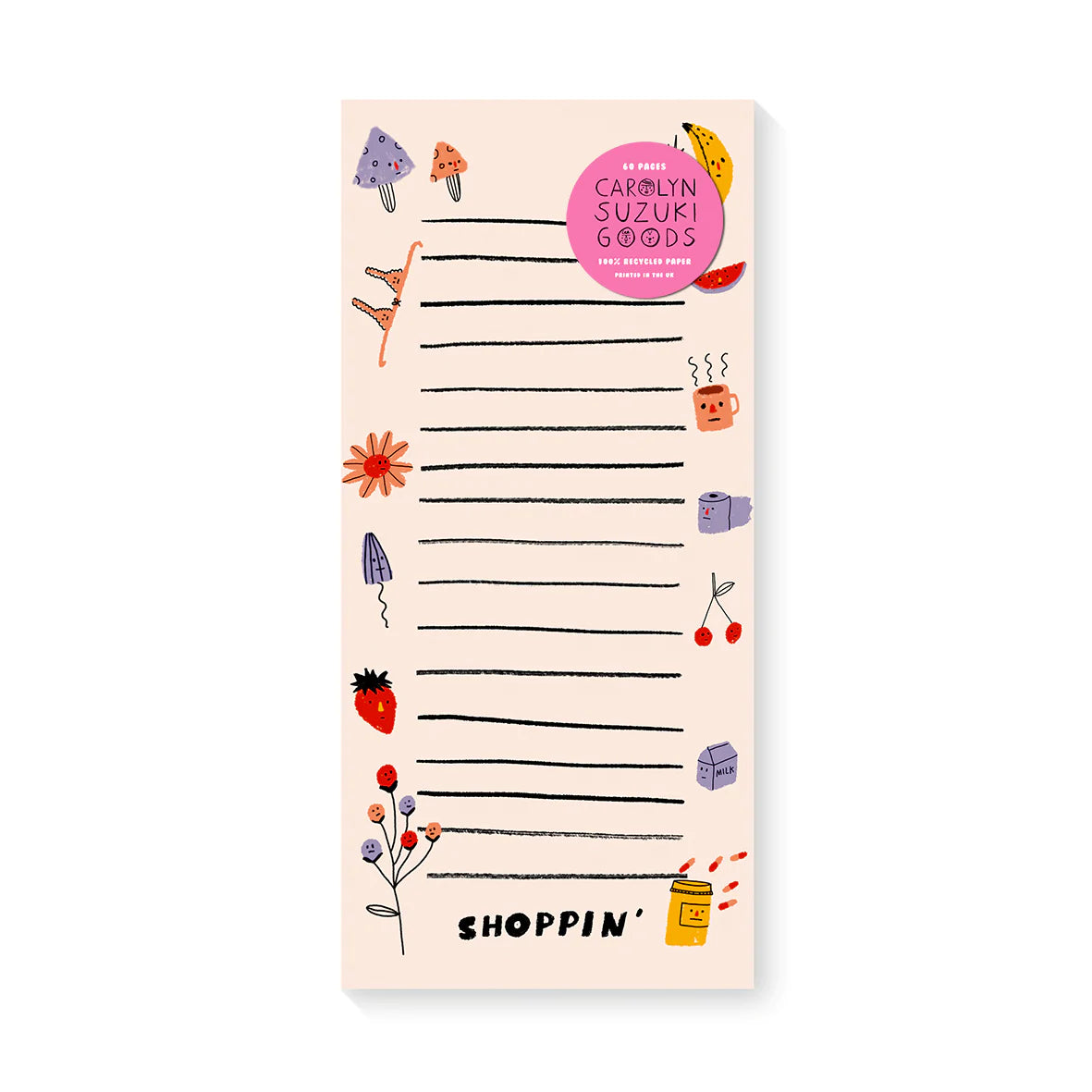 Carolyn Suzuki Goods - Shoppin' List Notepad