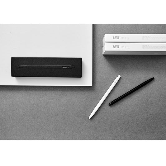 Monami - 153 Black & White Ballpoint Pen