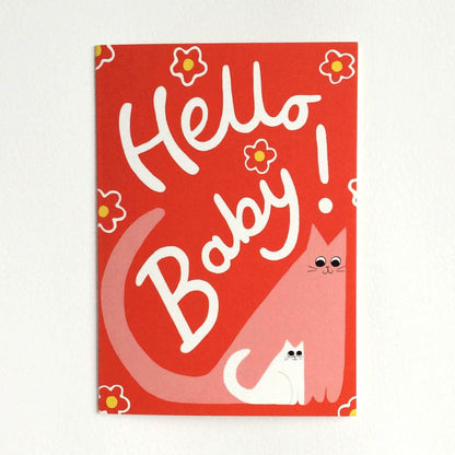 Icka - Hello Baby Cat Greeting Card