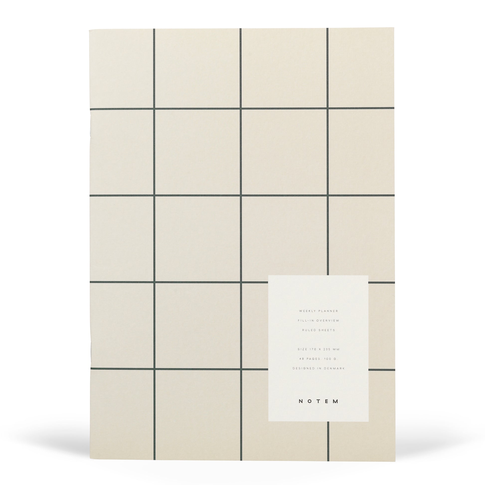 Notem - MILO Weekly Planner Notebook Light Gray Weekly Planner AIGOO UK