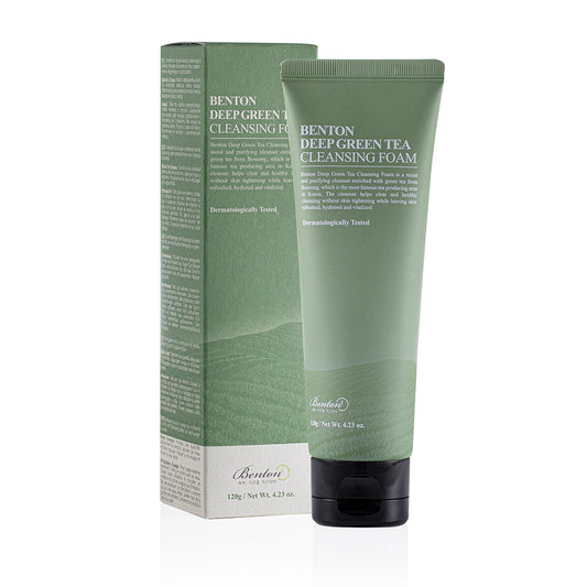 Benton - Deep Green Tea Cleansing Foam (120g) K Beauty UK AIGOO