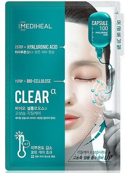 Mediheal - Clear Alpha Capsule 100 Bio Seconderm Sheet Mask Korean Sheet Mask AIGOO