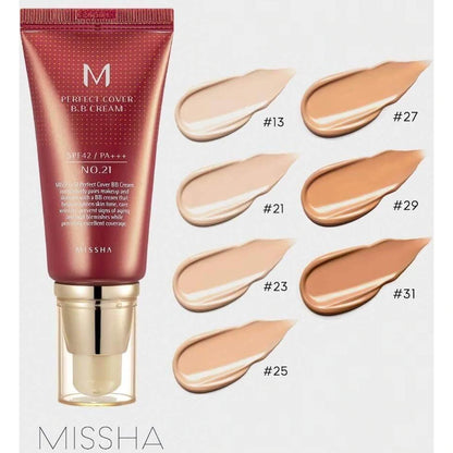 Missha - Perfect Covering BB Cream SPF 42/PA+++ (50ml) Korean Makeup UK AIGOO